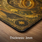 Golden Ring Art Nouveau Playmat | Borderless Botanical TCG Mat