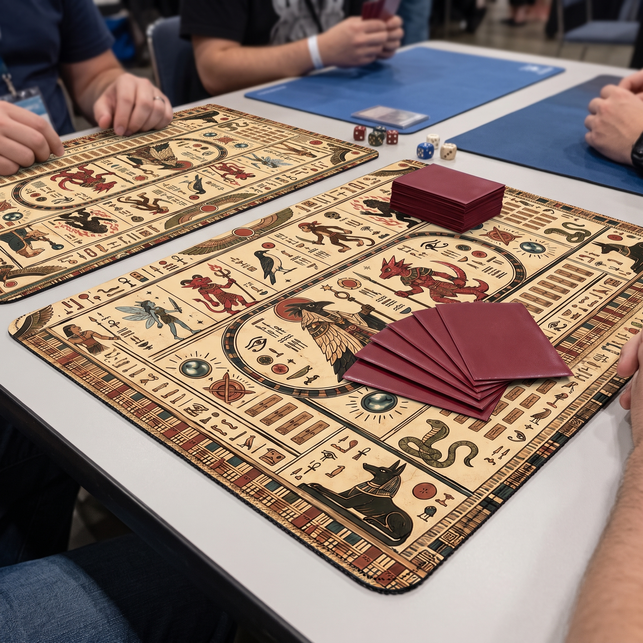 Rograkh & Ishai Egyptian Hieroglyph Temple Mural Playmat