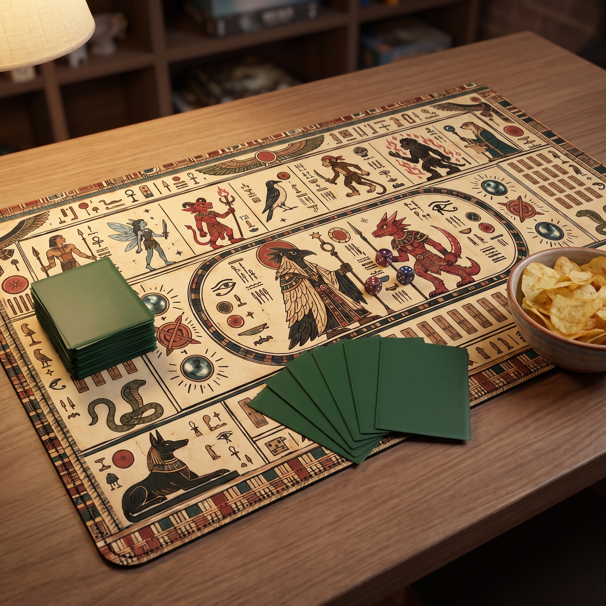 Rograkh & Ishai Egyptian Hieroglyph Temple Mural Playmat