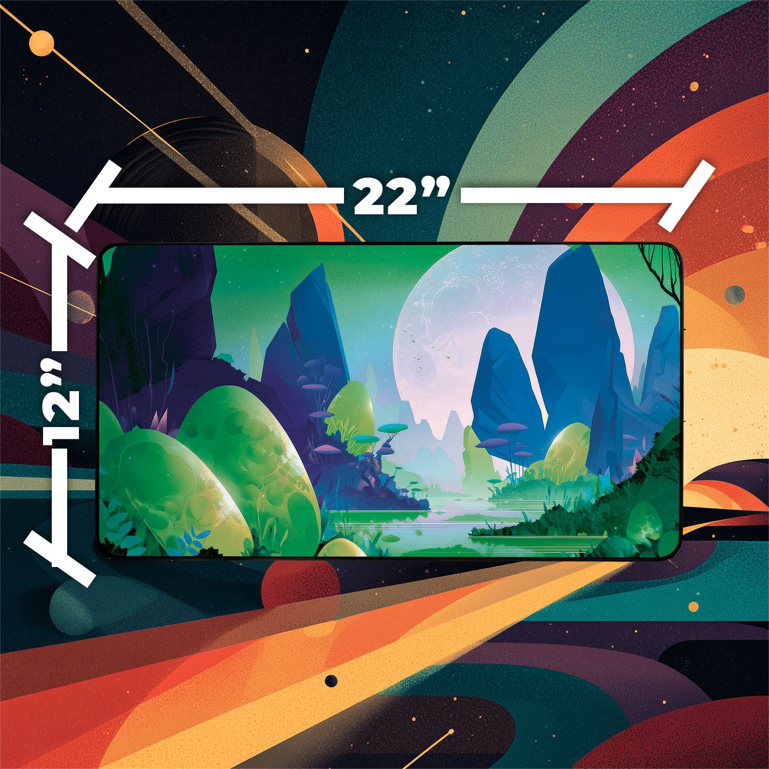 Breeding Pool Playmat | Magic the Gathering Playmat | Stellar Sights Playmat with Zones Option | 24x14 | 22x12 | 32x16 Sizes