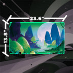 Cosmic Wave Duo Playmat (Borderless) | Retro Space Poster Mat