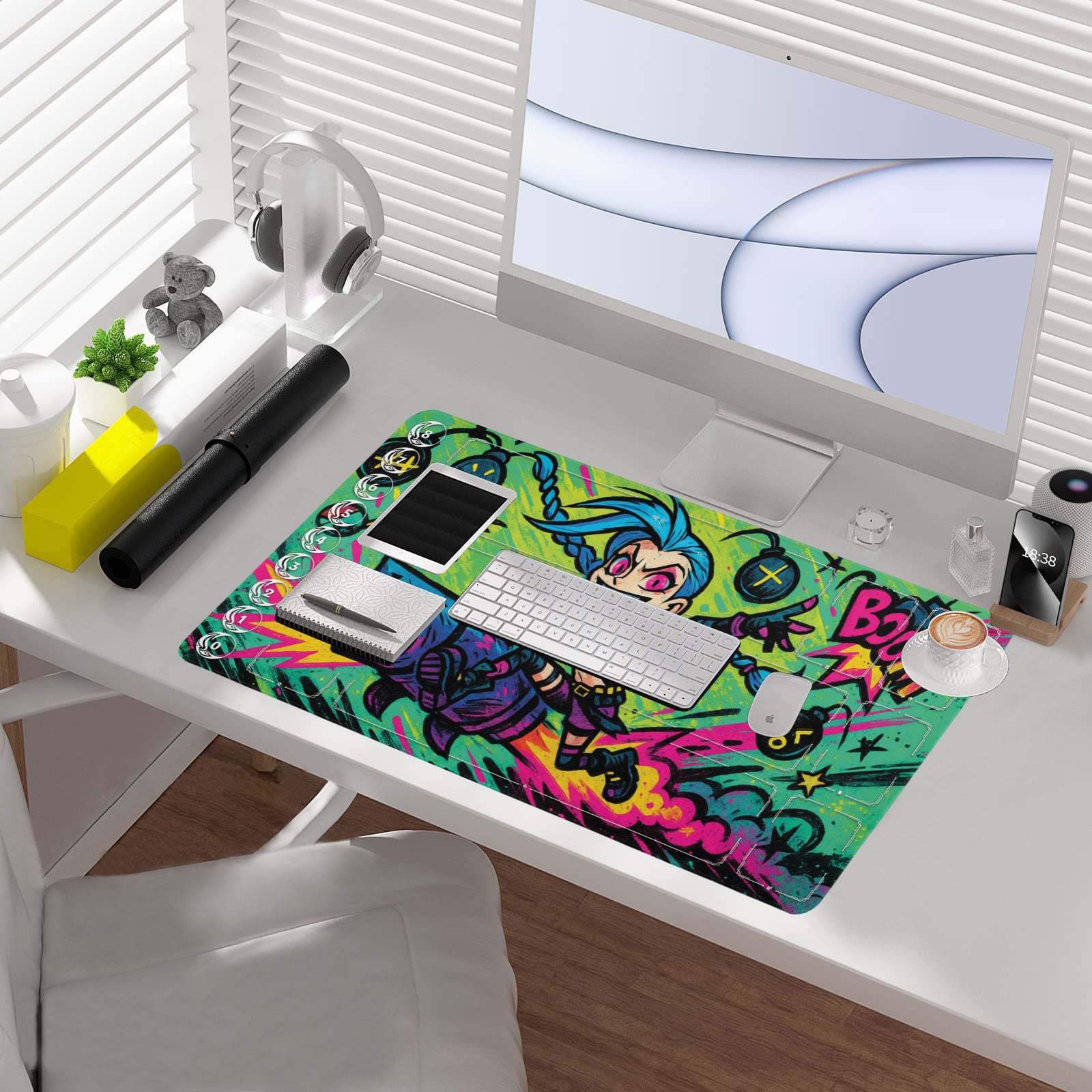 Jinx Playmat (Borderless) | Riftbound League of Legends Playmat