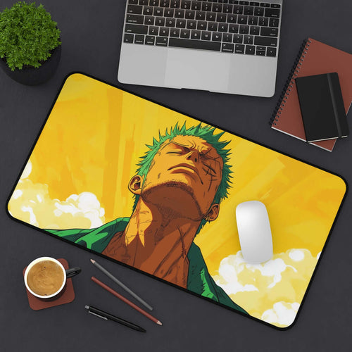 Calm Zoro Playmat | One Piece Playmat | Straw Hat Crew Playmat with Zones Option | 24x14 | 22x12 | 32x16 Sizes