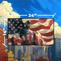 Patriotic Superhero Playmat | American Flag Comic Art