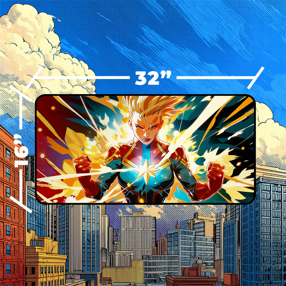 Female Superhero Playmat | Cosmic Energy Comic Art