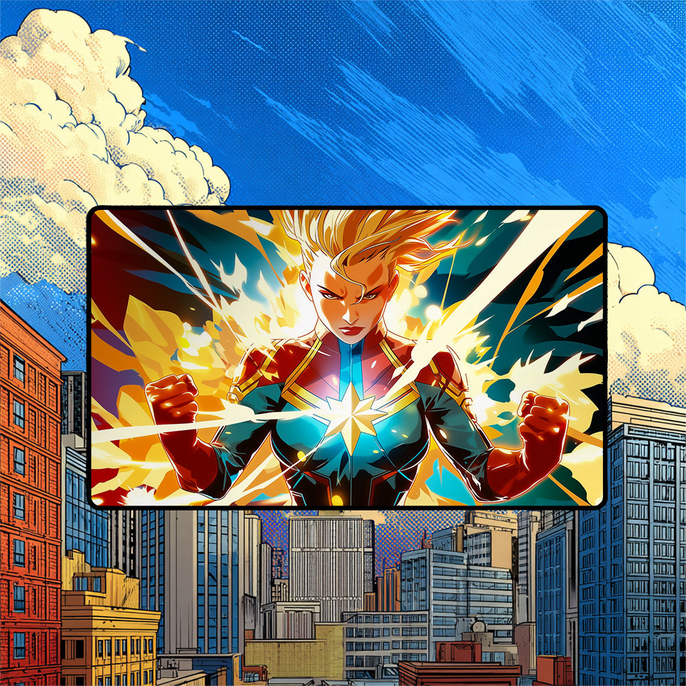 Female Superhero Playmat | Cosmic Energy Comic Art