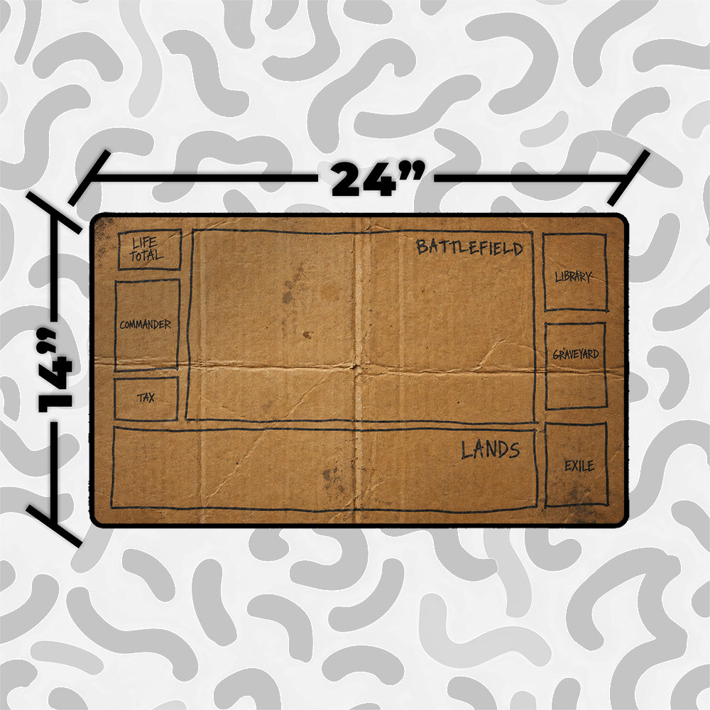 Funny Commander Playmat – Cardboard Box TCG Mat, Multiple Games