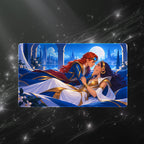 Two Sorceresses Moonlit Palace Balcony Fantasy Borderless Playmat 24x14
