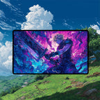Cloud, Planet’s Champion Playmat | Iconic Fantasy Hero Playmat with Zones Option | 24x14 | 22x12 | 32x16 Sizes | Final Fantasy Playmat
