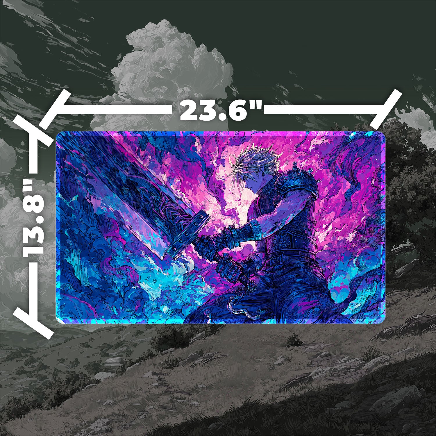 Cloud, Planet’s Champion Playmat (Borderless) | Final Fantasy Playmat