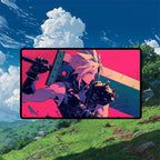 Cloud Strife Playmat | Final Fantasy Playmat | Iconic Fantasy Hero Playmat with Zones Option | 24x14 | 22x12 | 32x16 Sizes