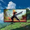 Cloud Ex-SOLDIER Pixel Art Playmat | Final Fantasy Playmat | Retro Pixel TCG Mat with Zones Option | 24x14 | 22x12 | 32x16 Sizes