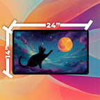 Cosmeows Moon Cat Playmat | Kawaii Space Mat