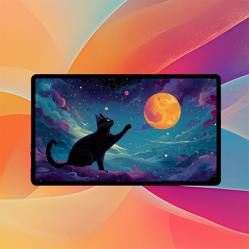 Cosmeows Playmat | Premium TCG Playmat No Zones Option | 24x14 | 32x16