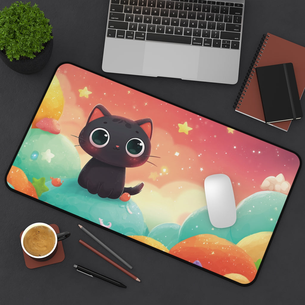 Cosmic Cloud Cat Playmat | Premium TCG Playmat No Zones Option | 24x14 | 32x16