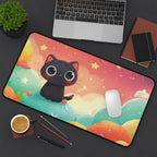 Cosmic Cloud Cat Playmat | Kawaii Starry Mat
