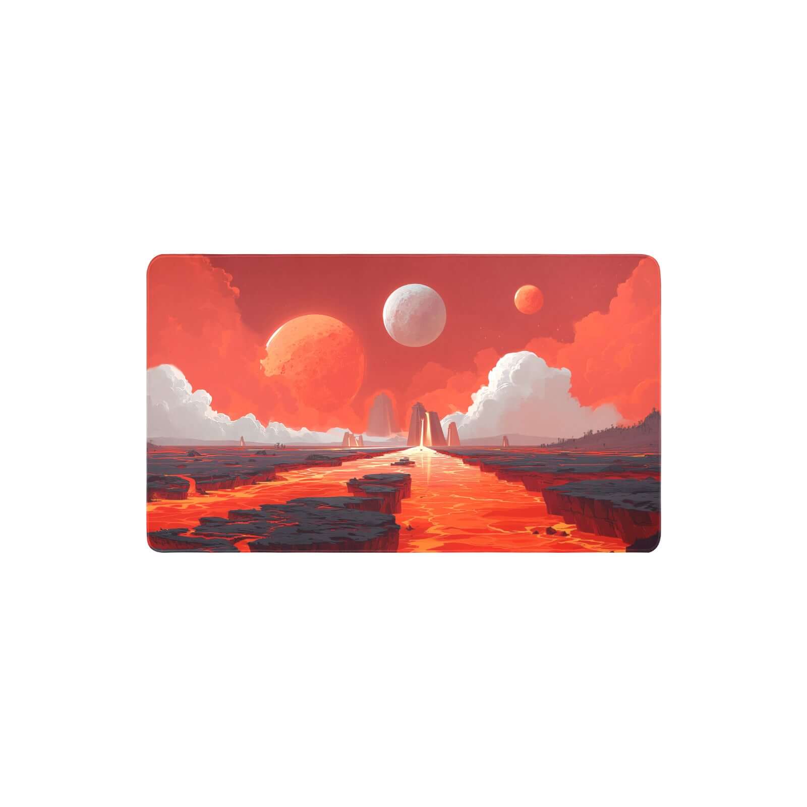 Sacred Foundry Stellar Sights (Borderless) | Magic the Gathering Playmat | 24" x 14" (with Stitched Edges)