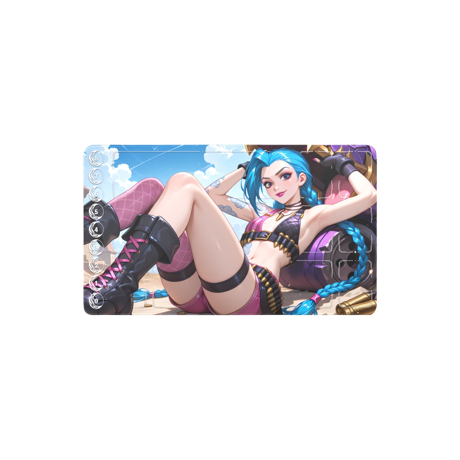 Jinx Chilling Playmat (Borderless) | Riftbound League of Legends Playmat