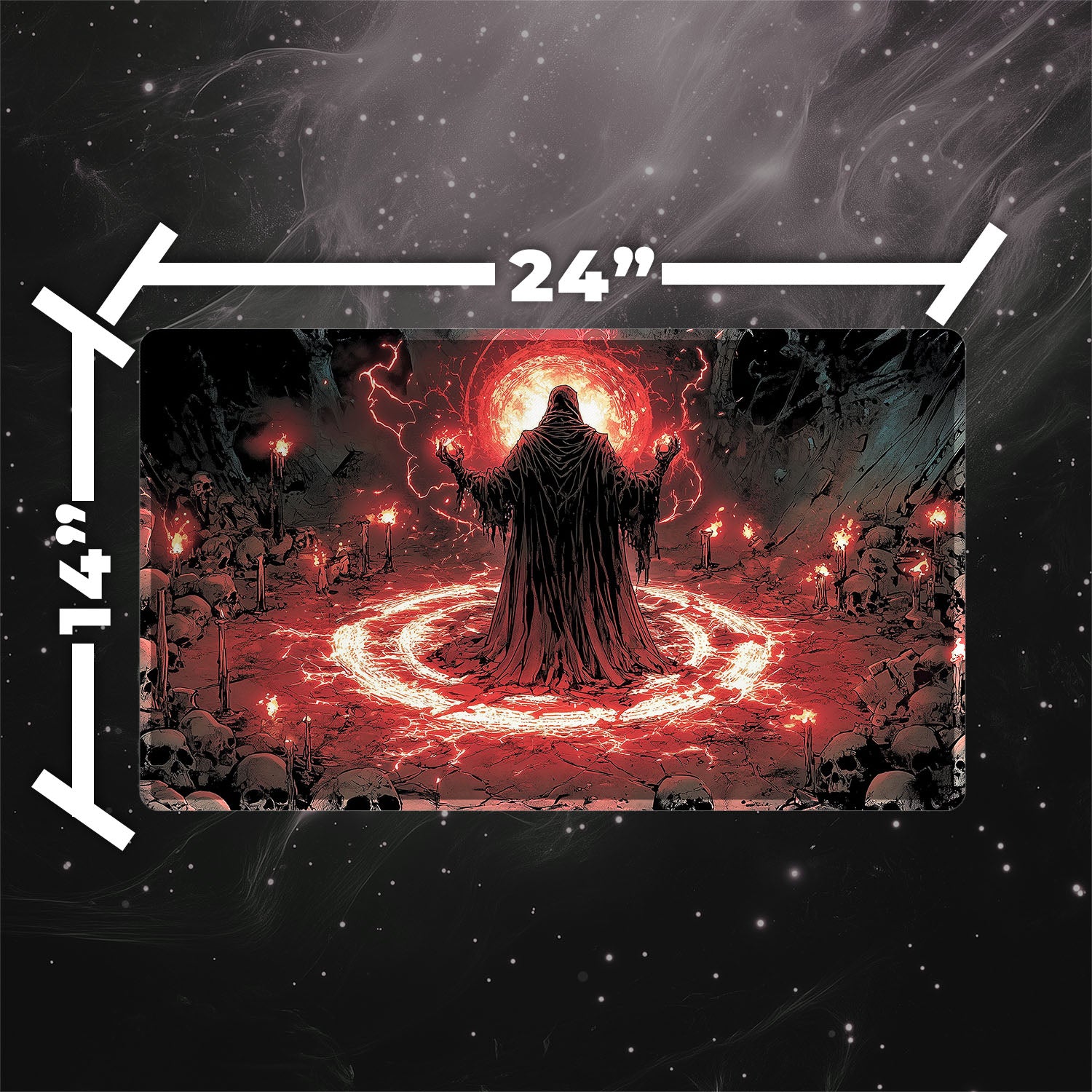 Gothic Sorcery Ritual Playmat (Borderless) | Infernal Fantasy Mat