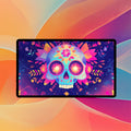 Day of the Dead Skull Playmat | TCG Playmat | Sugar Skull Calavera Artwork No Zones Option | 24x14 | 32x16 Sizes