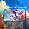 Unicorn Rider Playmat | Rainbow Mercenary Comic Art