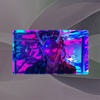 Cyberpunk Oni Mask Playmat (Borderless) | Neon Graffiti Mat