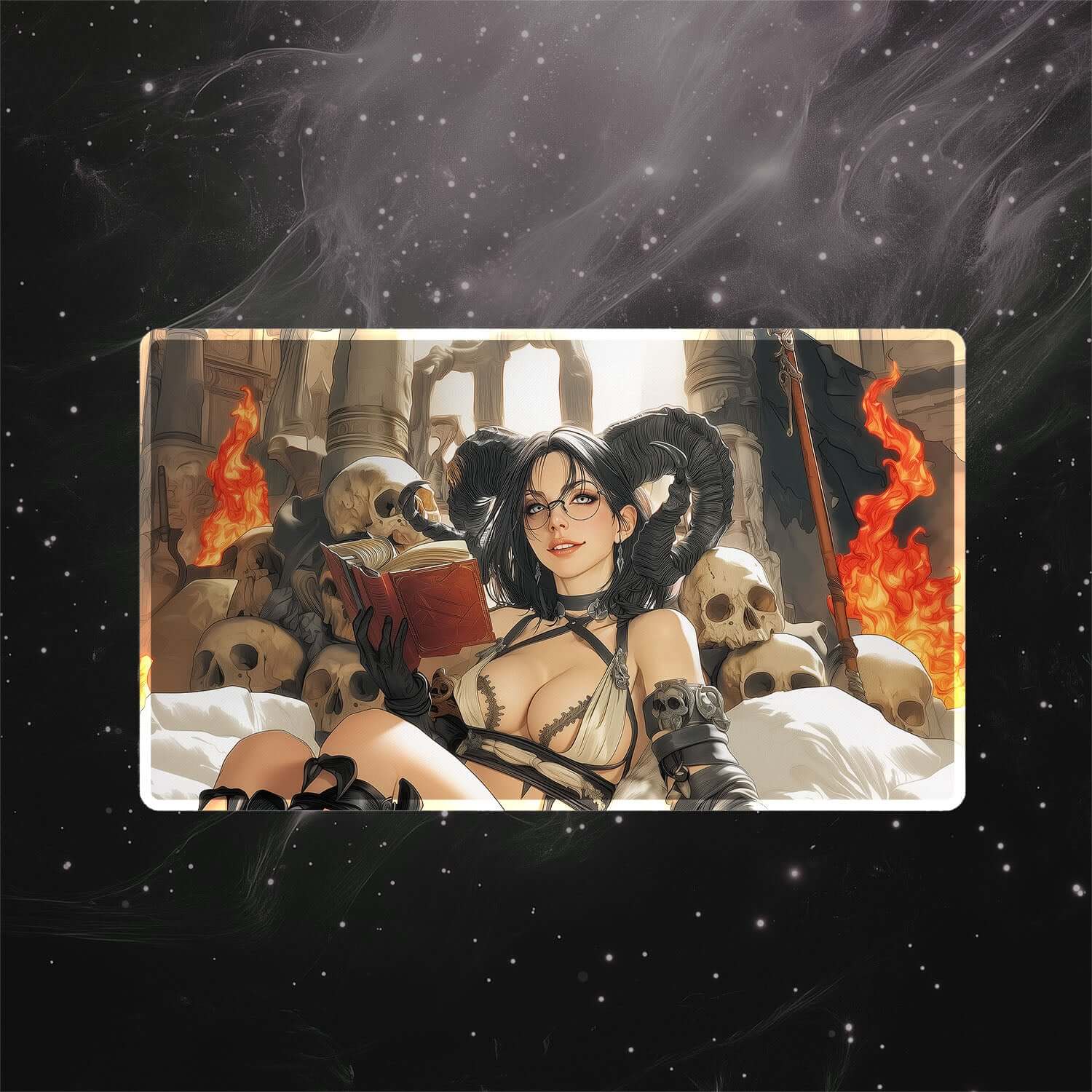 Demonic Tutor Playmat (Borderless) | Magic the Gathering Playmat | 24" x 14" (with Stitched Edges)