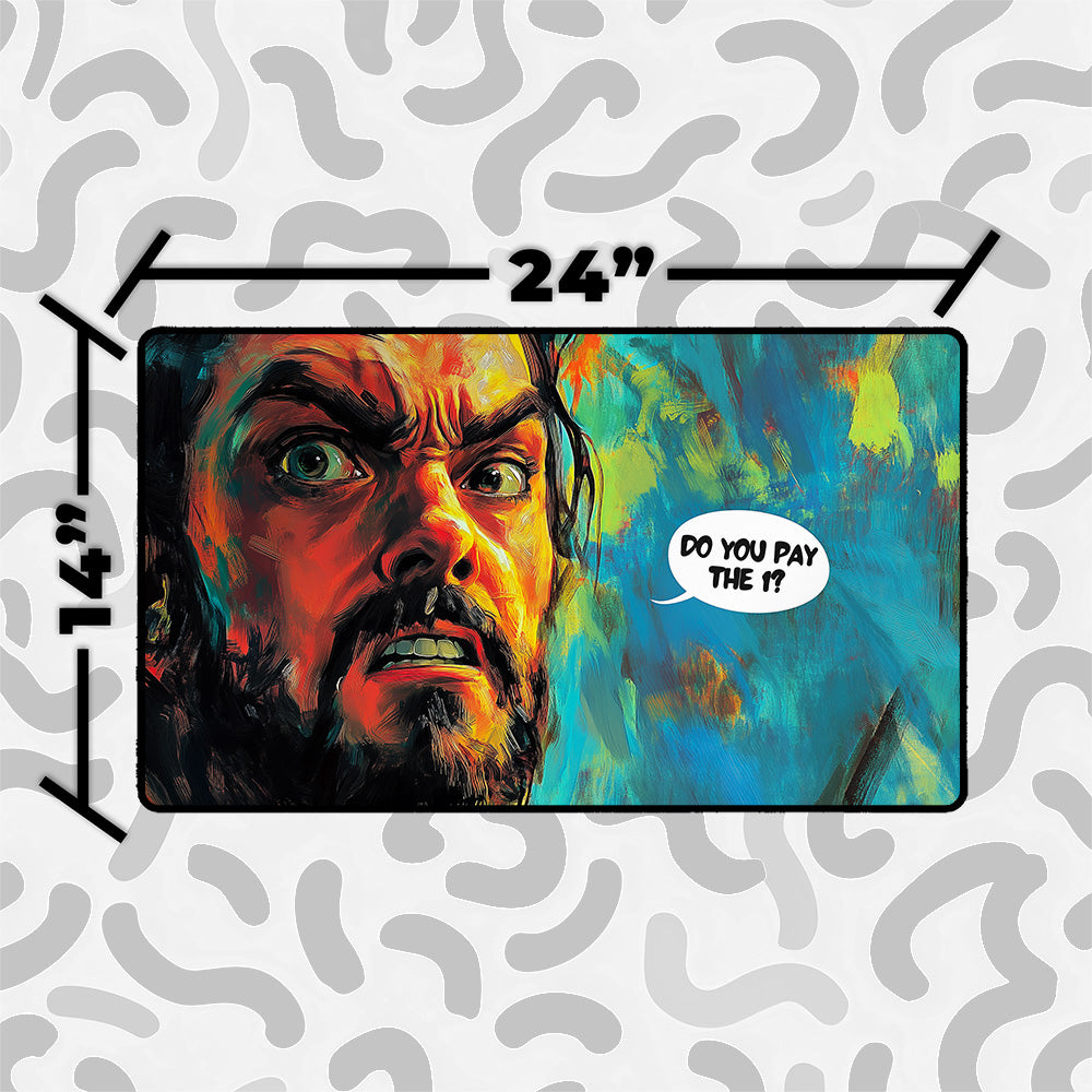 Furious Renaissance Man Playmat – Gaming Humor