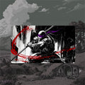 Donatello TMNT borderless playmat featuring bold black noir art and dynamic action.