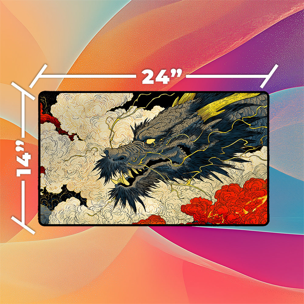 Ukiyo-e Dragon Playmat | Japanese Art Mat