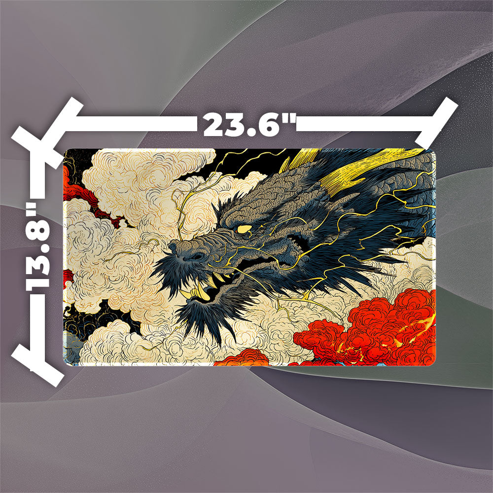 Dragon Ukiyo-e Playmat (Borderless) | TCG Playmat