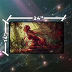 Earthbind Playmat | Magic the Gathering Playmat | Iconic Bound Faerie Fantasy Playmat with Zones Option | 24x14 | 22x12 | 32x16 Sizes