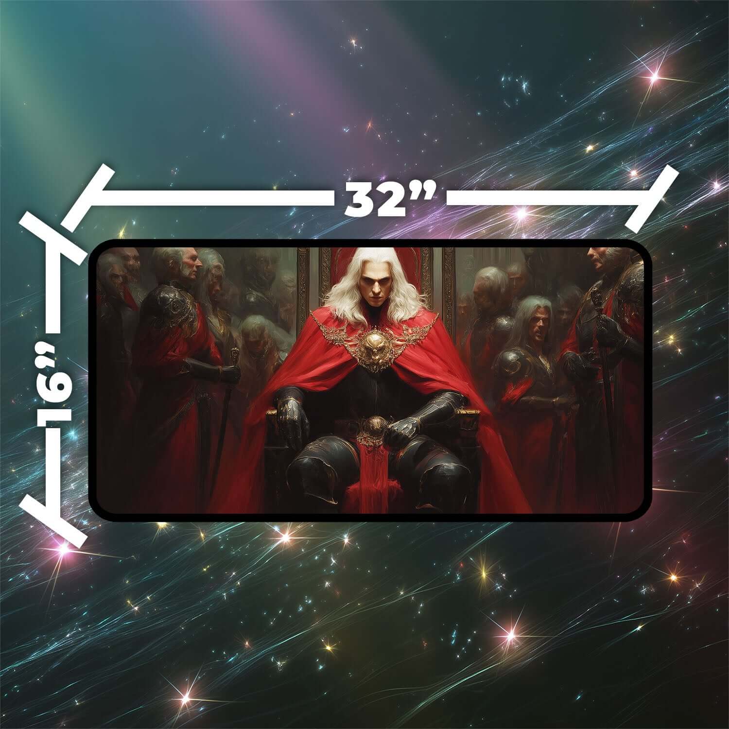 Edgar Markov Playmat | Magic the Gathering Playmat | Vampire Commander Playmat with Zones Option | 24x14 | 22x12 | 32x16 Sizes