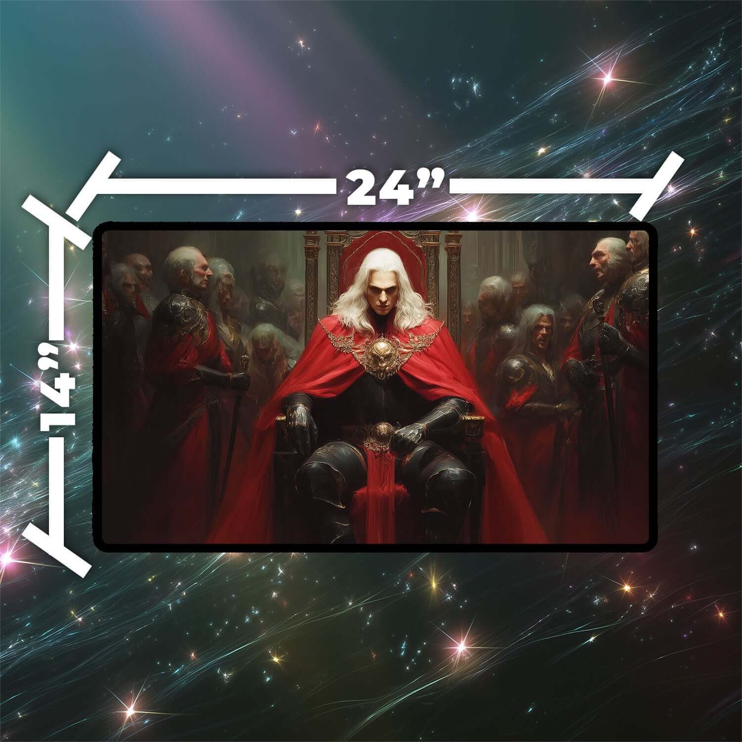 Edgar Markov Playmat | Magic the Gathering Playmat | Vampire Commander Playmat with Zones Option | 24x14 | 22x12 | 32x16 Sizes