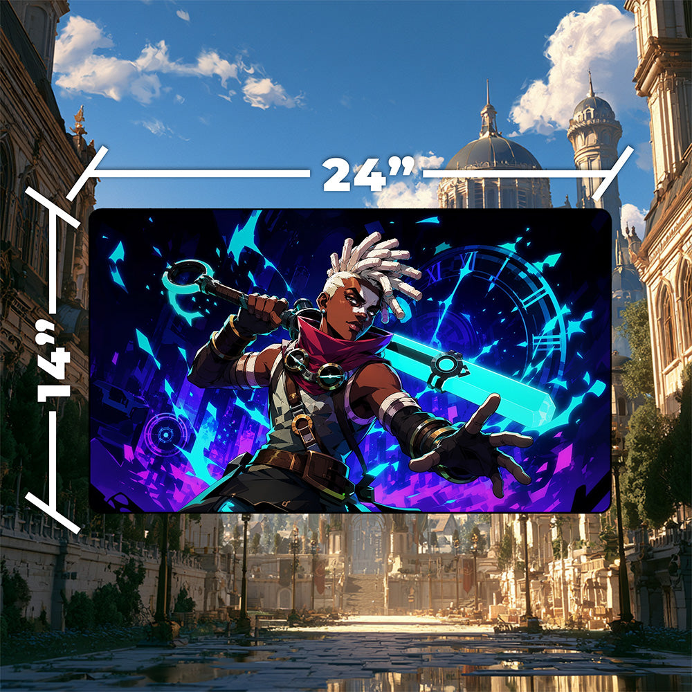 Time-Bending Prodigy Playmat | Neon Motion Mat
