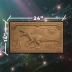Ancient Stone Dinosaur Playmat | Carved Temple Mat