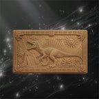 Ancient Stone Dinosaur Playmat (Borderless) | Carved Temple Mat