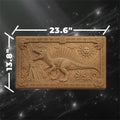 Ancient Stone Dinosaur Playmat (Borderless) | Carved Temple Mat