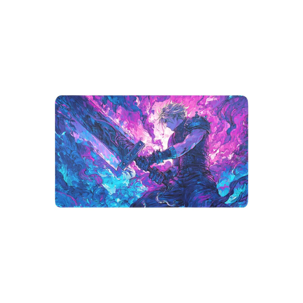 Cloud, Planet’s Champion Playmat (Borderless) | Final Fantasy Playmat | 24" x 14" (with Stitched Edges)