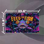 Feed the Fish Playmat (Borderless) | Psychedelic Fish Mat