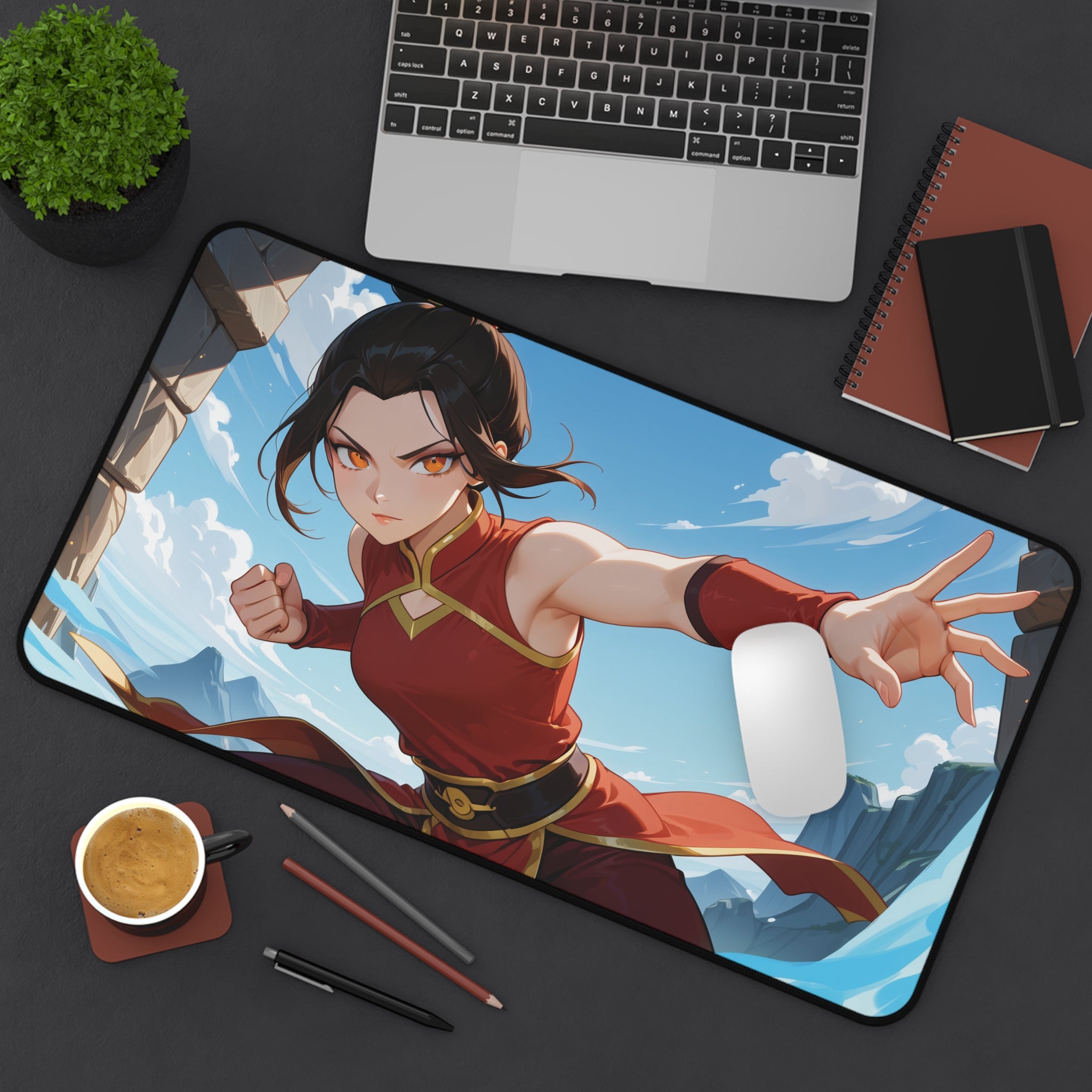Fire Lord Azusa Playmat | Magic the Gathering Playmat | Action Anime Villain 24×14 or 32×16 Sizes