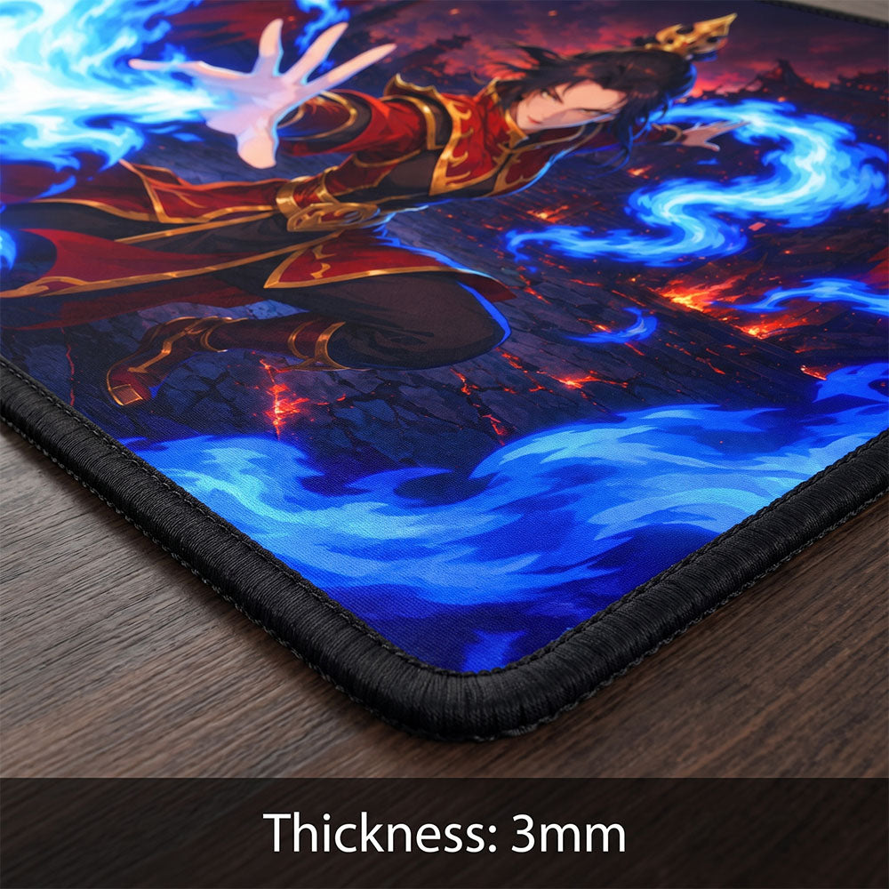 Blue Flame Battle Playmat | Precision Fire Anime Mat