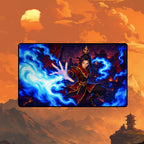 Blue Flame Battle Playmat | Precision Fire Anime Mat