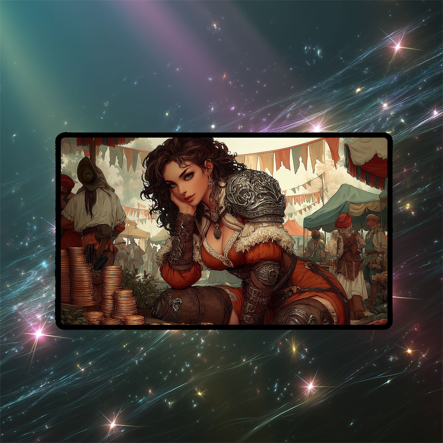 Gamble Playmat | Magic the Gathering Playmat | Iconic Spell Playmat with Zones Option | 24x14 | 32x16 Sizes