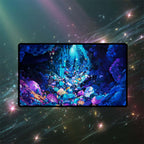 Gemstone Caverns Playmat | Magic the Gathering Playmat | Vibrant MTG Playmat with Zones Option | 24x14 | 22x12 | 32x16 Sizes