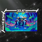 Frog King Sorcerer Playmat (Borderless) | Neon Fantasy Mat