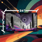 Cosmic Shadow Duo Playmat | Retro Space Poster Mat