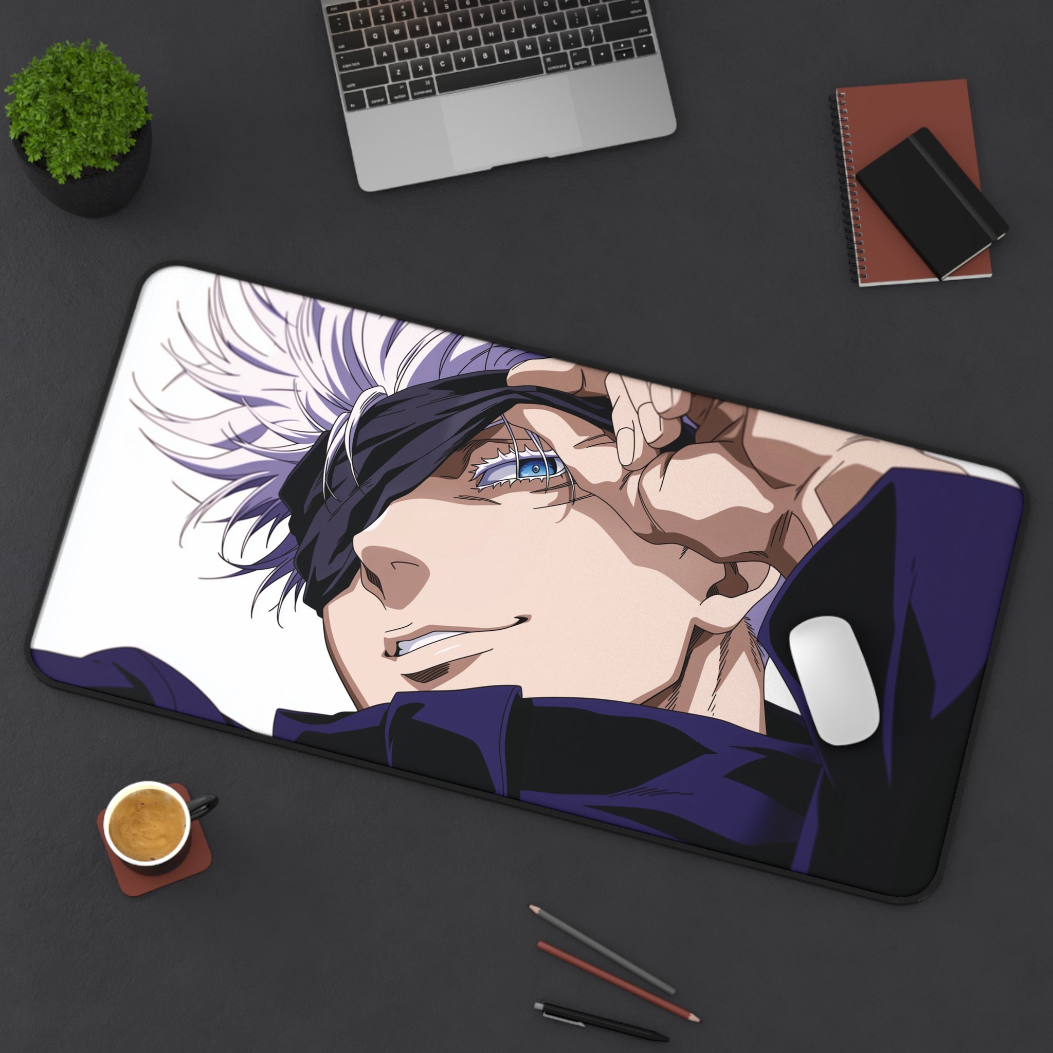 Gojo Satoru Playmat | Jujutsu Kaisen Art | Anime Playmat No Zones | 24x14 | 32x16 Sizes