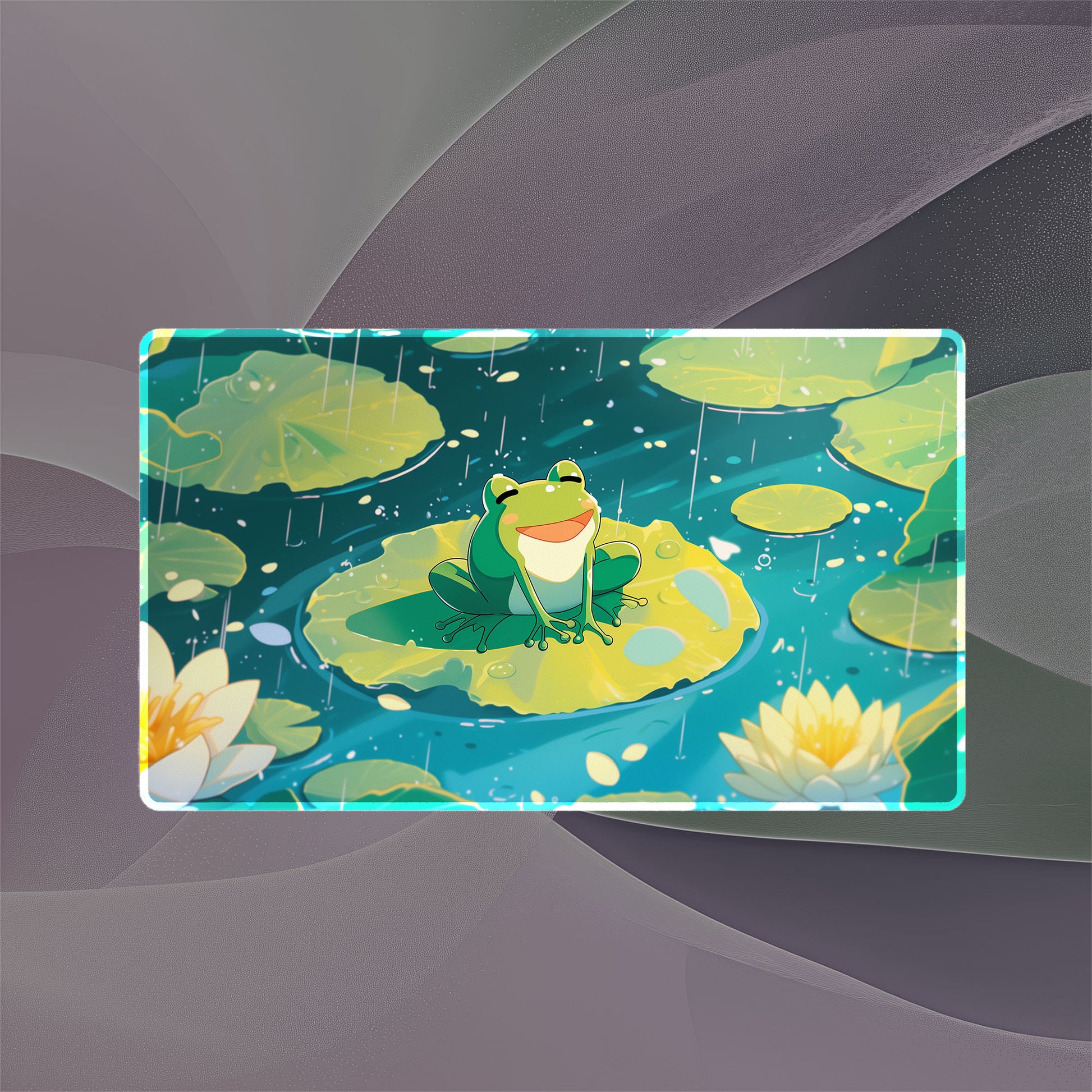 Kawaii Frog Playmat (Borderless) | TCG Playmat