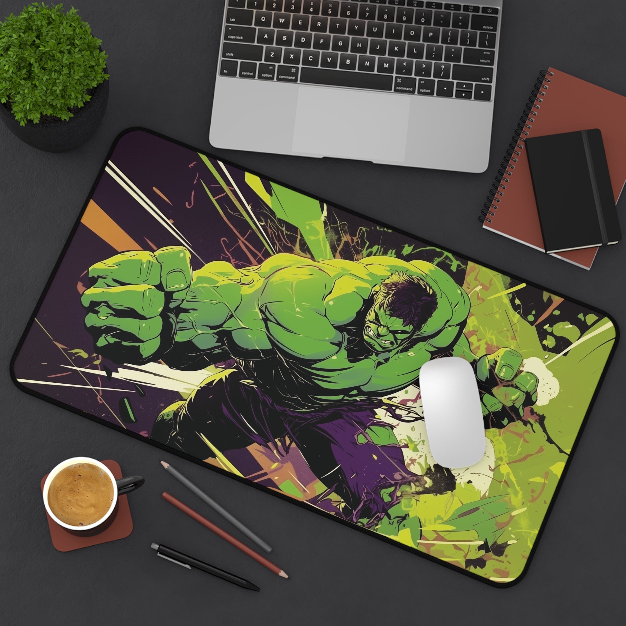 Green Monster Playmat | Explosive Comic Smash Art